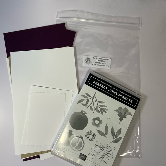 Perfect Pomegranate (Bonus 6 cards) Stamp Set Card Class by Stampin Up! *Retired - Picture 5 of 6